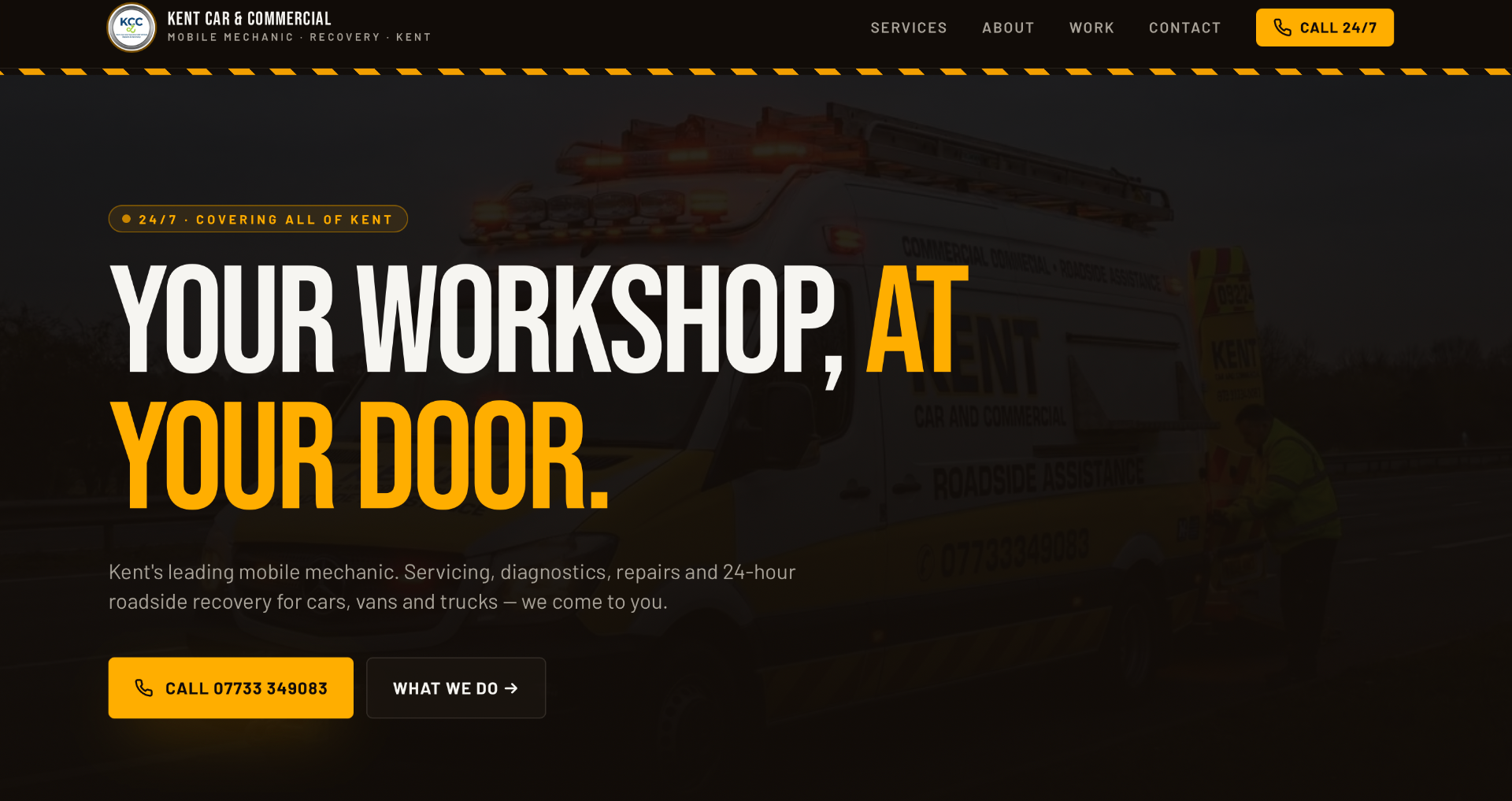 Kent Car & Commercial website screenshot